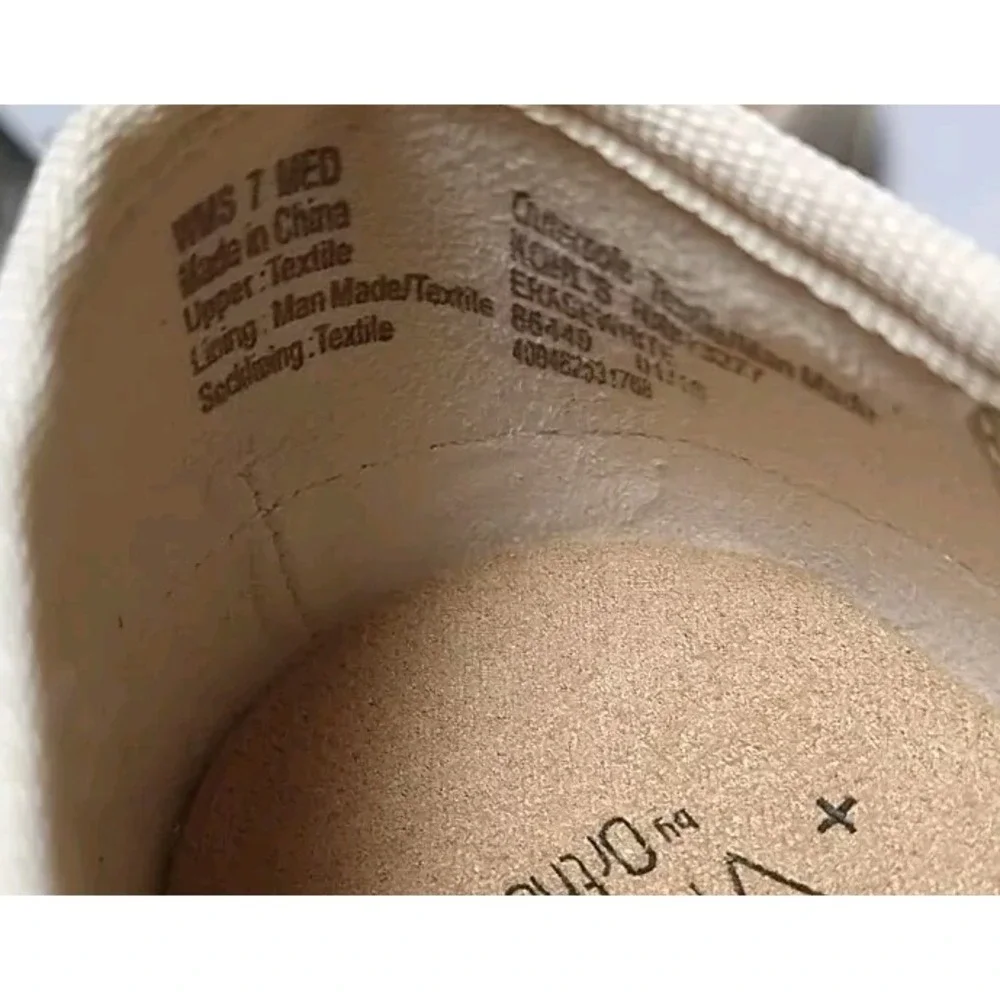 Women's Sonoma Vitalize Ortholite Erase white Slip On Shoe Size 7